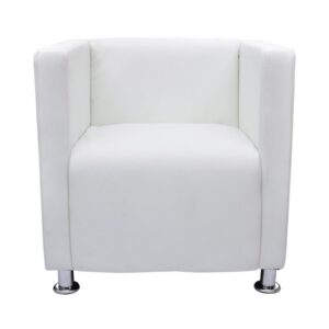 Armchair in Faux leather for talk show