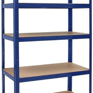 SCAFFALE METALLO COLORE BLU A 5 RIPIANI IN MDF