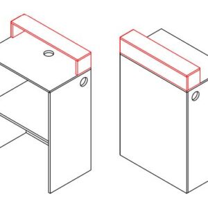 Desk bancone segreteria / reception con/senza alzata
